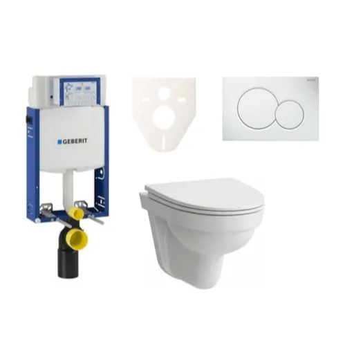 Cenovo zvýhodnený závesný WC set Geberit na zamurovanie + WC Laufen Laufen Pro Nordic SIKOGE2H1