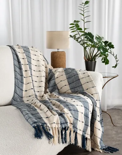 ArtFir Deka ERIE | tmavomodrá/krémová 130 x 170 cm