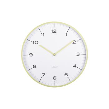 Dizajnové nástenné hodiny Karlsson 6011GR žlté,priemer 40 cm