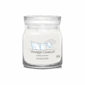 Yankee Candle vonná sviečka Signature v skle stredná Clean Cotton, 368 g