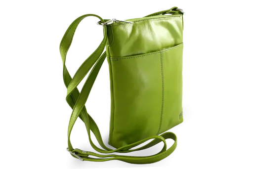 Zelená kožená zipsová kabelka 212-3013-51