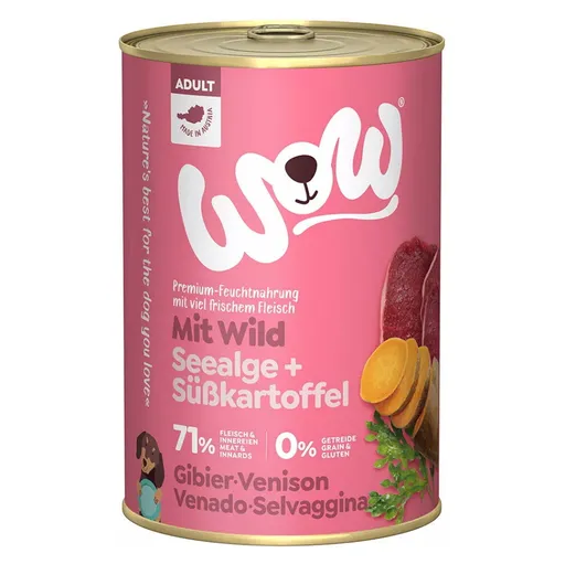 WOW Zverina s batátmi adult konzerva pre psov 400 g