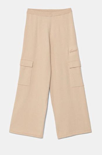 Detské tepláky Guess béžová farba, jednofarebné, J4BB08 Z2V42