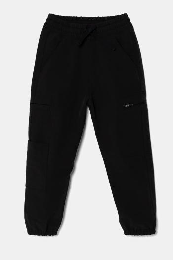 Detské nohavice Abercrombie & Fitch čierna farba, jednofarebné, KI234-4088