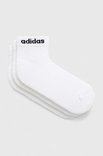 Ponožky adidas 3-pak Essentials biela farba, HT3457