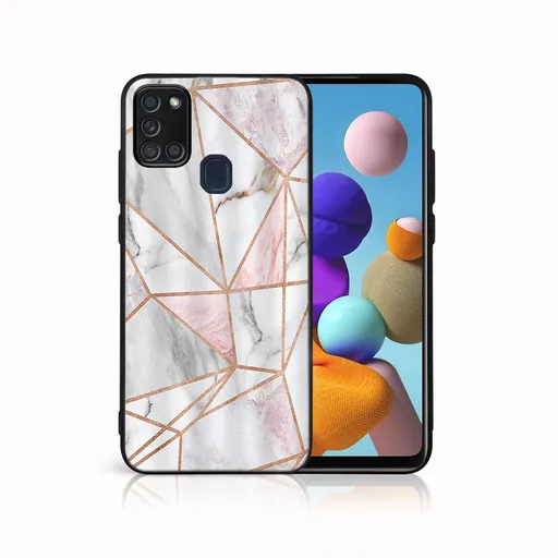 MY ART Ochranný obal pre Samsung Galaxy A21s PINK MARBLE (143)