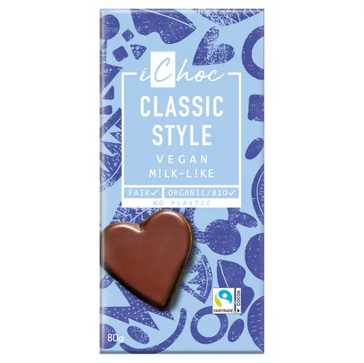ICHOC Vegan čokoláda classic BIO 80 g