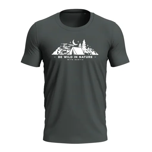 Bontis Tričko BE WILD IN NATURE - Tmavá bridlica | 2XL