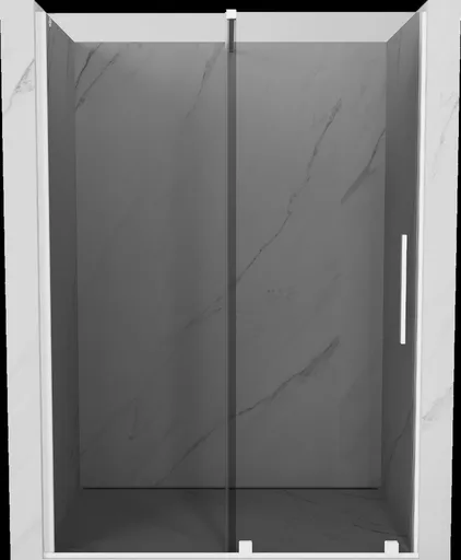 MEXEN/S - Velár posuvné sprchové dvere 130, grafit, biela 871-130-000-41-20