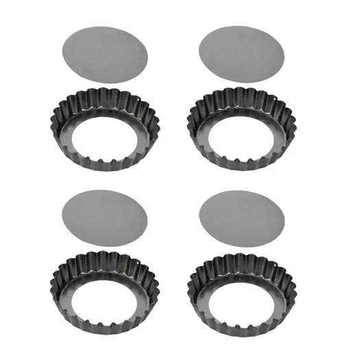 Forma s vlnitým okrajom a odnímateľným dnom DELÍCIA ø 10 cm, 4 ks