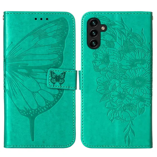 ART BUTTERFLY Peňaženkový kryt Samsung Galaxy A54 5G zelený