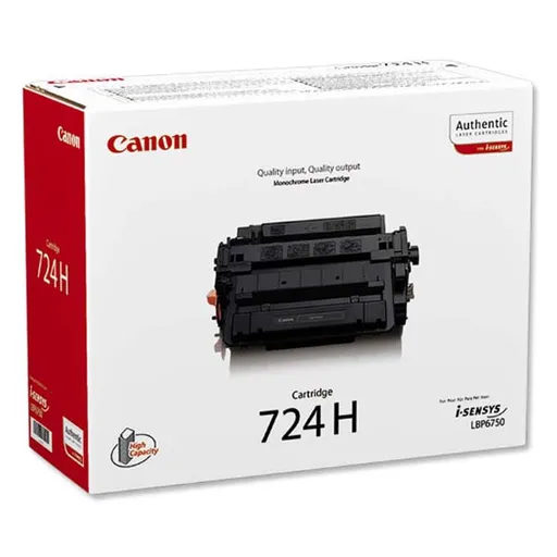 CANON CRG724H BK - originálny toner, čierny, 12500 strán