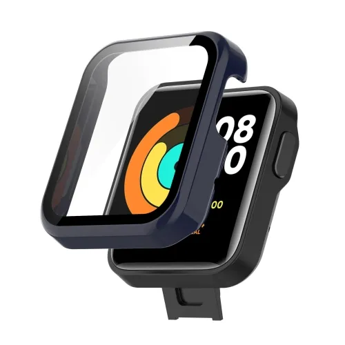 Plastový kryt s ochranným sklom pre Xiaomi Mi Watch Lite modrý