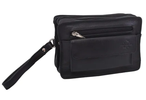 Kožená etue taška čierna 250111