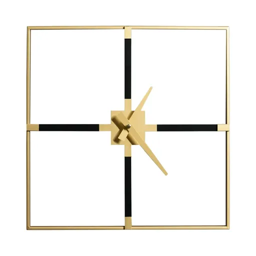 ArtFir Nástenné hodiny 24 | čierna/zlatá 80 x 5 x 80 cm