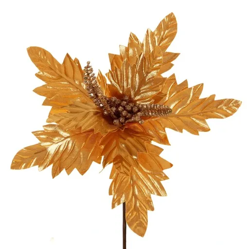 ArtFir Vianočný kvet 237 | zlatá 30 cm
