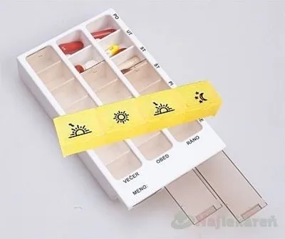 Obzor Vd Dávkovač liekov MIX 02 + 04 týždenný dávkovač liekov 1 ks + denný dávkovač liekov 1 ks,