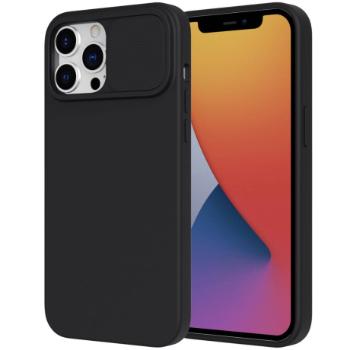 MG Privacy Lens silikónový kryt na iPhone 13 Pro Max, čierny