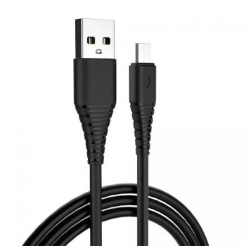 COLORWAY CABLE USB - MICROUSB (PVC) 2.4A 1M BLACK (CW-CBUM025-BK)