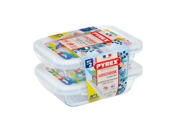 SADA OBDĹŽNIKOVÝCH DŽBÁNOV PYREX 2X0,8L, SKLO