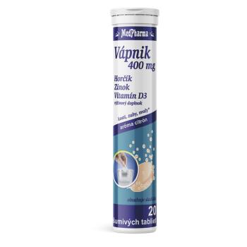 MEDPHARMA Vápnik 400 mg + horčík + zinok + vit.D3 20 šumivých tabliet