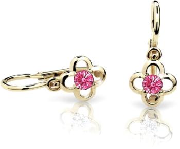 Cutie Jewellery Zlaté detské náušnice C1944-10-X-1 fuchsiová