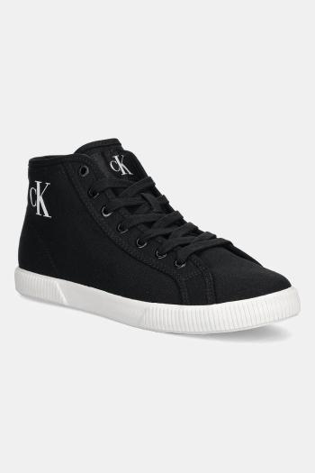 Tenisky Calvin Klein Jeans ESS VULC MID CV MG WN čierna farba, YW0YW01761