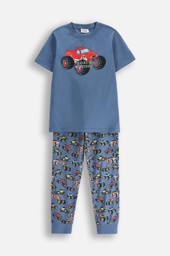 Detské bavlnené pyžamo Coccodrillo zelená farba, vzorovaná, PYJAMAS