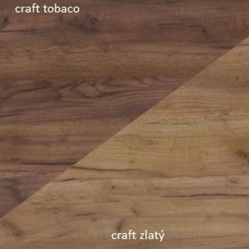 ArtCross Závesná polica HUGO | 05 Farba: craft zlatý /craft tobaco