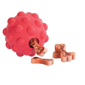 TRIXIE BUNCHY BALL 11 cm Míček na pamlsky s vanilkou, červená, velikost