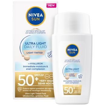 Nivea Ultraľahký tónovací pleťový fluid SPF 50+ Sun (Ultra Light Tinted Fluid) 40 ml Light