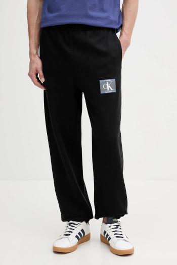 Tepláky Calvin Klein čierna farba, s potlačou, LV04RC287G