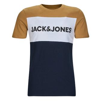 Jack & Jones  JJELOGO BLOCKING TEE SS  Tričká s krátkym rukávom Viacfarebná