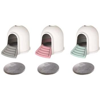 M-Pets Igloo WC a búdka 59,7 × 45,7 × 43,2 cm modrý (6953182715337)