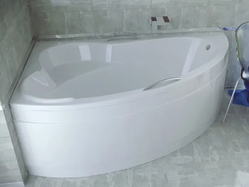 BESCO - Asymetrická vaňa ADA - Nožičky k vani - Bez nožičiek, Rozmer vane - 160 × 100 cm, Spôsob prevedenia - Ľavé VANADA160L