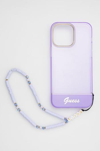 Puzdro na mobil Guess Iphone 14 Pro Max 6,7" fialová farba