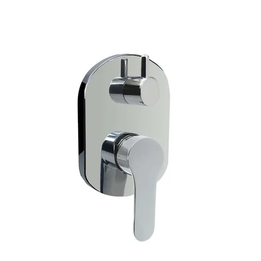 Mereo Sprchová podomietková batéria s trojcestným prepínačom, Zuna, Mbox, oválny kryt, chróm CB60157ZB