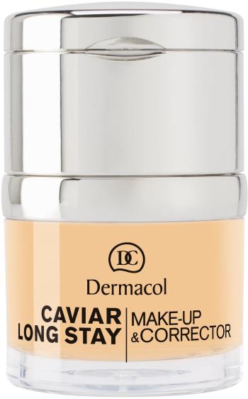 Alapozó DERMACOL Caviar Long Stay Make-Up & Corrector No.1,5 Sand 30 ml