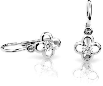Cutie Jewellery Detské náušnice z bieleho zlata C1944-10-X-2 biela