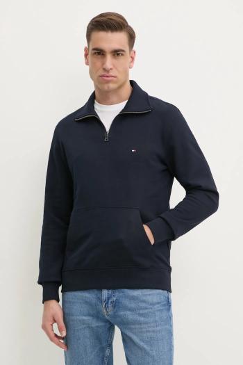 Bavlnená mikina Tommy Hilfiger pánska, tmavomodrá farba, jednofarebná, MW0MW37238