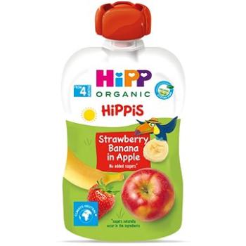 HiPP BIO 100 % ovocie Jablko-Banán-Jahoda od uk. 4. mesiaca, 100 g (9062300133759)