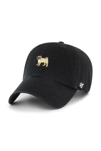 Bavlnená šiltovka 47 brand Dog Base Runner Icon čierna farba, jednofarebná, XX-BSRIC1411GWS-BKH