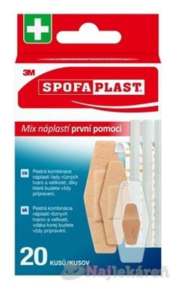 3M SPOFAPLAST č.607 Náplasti prvej pomoci mix veľkostí a druhov 20 ks