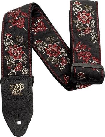 Ernie Ball Classic Jacquard Gitarový pás Red Rose