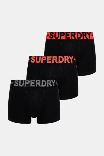 Boxerky Superdry 3-pak pánske, čierna farba, M3110450B-13A