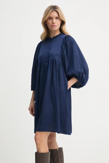 Šaty Bruuns Bazaar Acacia Sarina tmavomodrá farba, mini, áčkový strih
