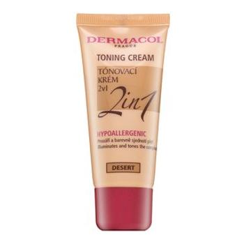 Dermacol Toning Cream 2in1 tónujúce a hydratačné emulzie pre zjednotenie farebného tónu pleti Desert 30 ml