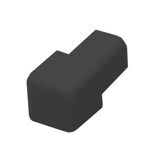 Roh k lište Profil-EU tmavo sivá, PVC, výška hrany 8 mm, LHROH84