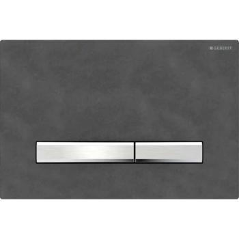 GEBERIT - Sigma50 Ovládacie tlačidlo splachovania, chróm/bridlica Mustang 115.788.JM.2
