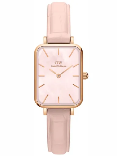 DANIEL WELLINGTON DÁMSKE HODINKY Quadro lisované Melrose Pearl 20mm DW00100508 + KRABIČKA (zw521a)